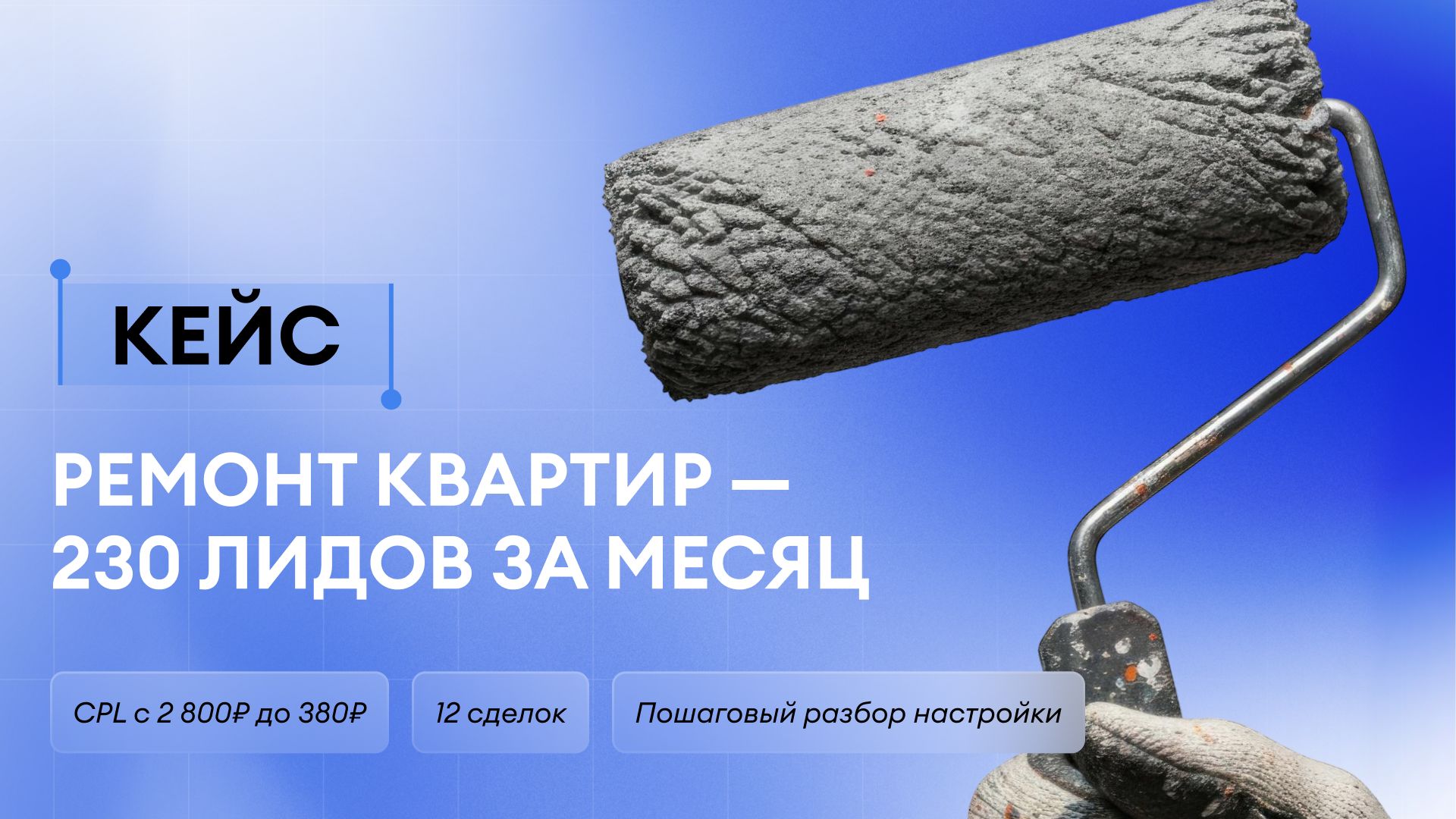 Кейс: ремонт квартир — 230 квалифицированных лидов за месяц при CPL 380 ₽
